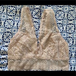 Pink cream lace Bralette